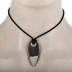 Nouvelle Bague // Sterling Silver + Diamond Pendant Necklace // 14" // Estate