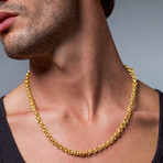 Diamond Cut Rolo Link Chain Necklace 10k Gold // 8.5mm (20")