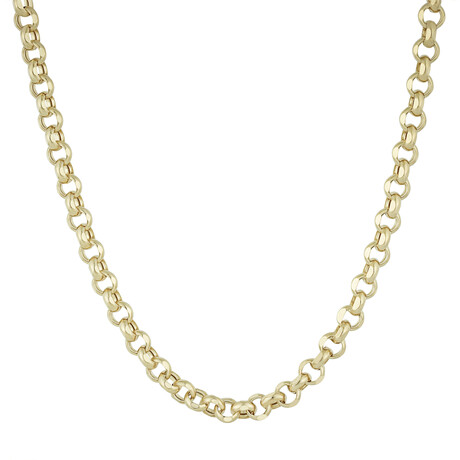 Diamond Cut Rolo Link Chain Necklace 10k Gold // 8.5mm (20")