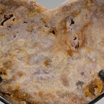 Genuine Strawberry Quartz Heart on Metal Stand