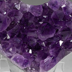 Genuine Amethyst Crystal Clustered Heart with Velvet Pouch v.3