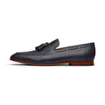 Python Print Tassel Loafers // Ink Blue (US: 6)