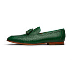 Python Print Tassel Loafers // Green (US: 6)