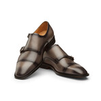 Double Monkstrap // Grey + Black Patina Finish (US: 7.5)