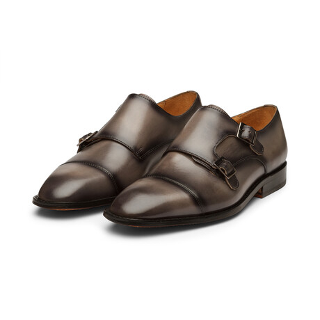 Double Monkstrap // Grey + Black Patina Finish (US: 6)
