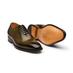 Wholecut Oxford // Olive + Black Patina (US: 6)