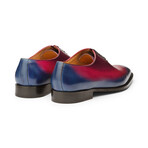 Wholecut Oxford // Blue + Pink + Purple Patina (US: 7)