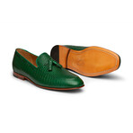 Python Print Tassel Loafers // Green (US: 6)