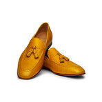 Python Print Tassel Loafers // Yellow (US: 6)