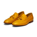 Python Print Tassel Loafers // Yellow (US: 6)
