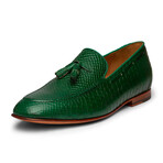 Python Print Tassel Loafers // Green (US: 6)