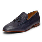 Python Print Tassel Loafers // Ink Blue (US: 6)