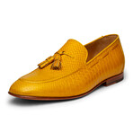 Python Print Tassel Loafers // Yellow (US: 6)