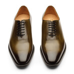 Wholecut Oxford // Olive + Black Patina (US: 6)