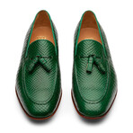 Python Print Tassel Loafers // Green (US: 6)