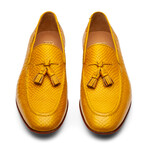 Python Print Tassel Loafers // Yellow (US: 6)