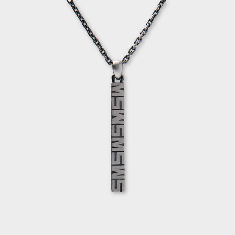 Mars Signature Pendant + Silver Bold Chain (19.7"L)