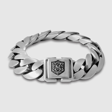 Vintage Shield Heavy Bracelet No.2 (5.5”L)