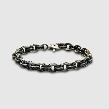 M.S Black Pave Link Bracelet (5.5”L)