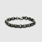 M.S Black Pave Link Bracelet (5.5”L)