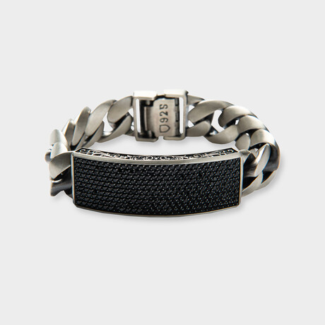 Black Pave Vine Bracelet (5.5”L)