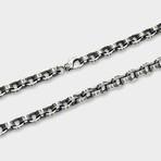 M.S Lettering Link Necklace (19.7”L)