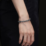 M.S Black Pave Link Bracelet (5.5”L)