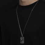Heavy Guardian Pendant + Silver Bold Chain (19.7"L)