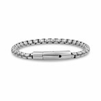 Steel Box Link Bracelet // 5mm // Silver (7.5")