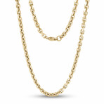 Oval Link Cutting Edges Necklace // 5mm // Gold Plated (18")