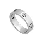 Cartier // 18K White Gold 3 Diamond Love Ring II // Ring Size: 4.75 // Pre-Owned