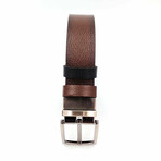 Genuine Calf Leather Reversible Belt // Brown (41")