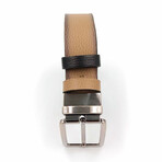 Genuine Calf Leather Reversible Belt // Sandy Brown (41")