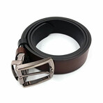 Genuine Calf Leather Reversible Belt // Brown (41")