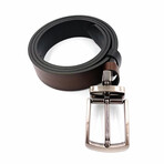Genuine Calf Leather Reversible Belt // Brown (41")