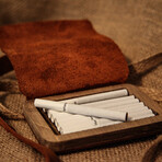 Genuine Calf Leather Cigarette Holder // Brown