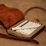Genuine Calf Leather Cigarette Holder // Brown