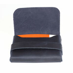 Genuine Calf Leather Box Card Holder // Tuck Closure (Claret Red)