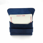 Genuine Calf Leather Box Card Holder // Tuck Closure (Claret Red)