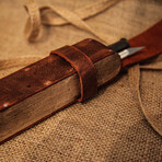 Genuine Calf Leather Pencil + Tool Box // Brown