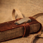 Genuine Calf Leather Pencil + Tool Box // Brown