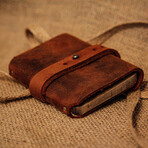 Genuine Calf Leather Cigarette Holder // Brown