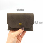 Genuine Calf Leather Fold-Over Unisex Wallet (Brown)