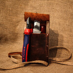 Genuine Calf Leather Tool Box // Brown