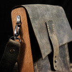 Genuine Calf Leather Shoulder + Crossbody Bag // Dark Sandy