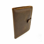 Genuine Calf Leather Portfolio Organizer // Dark Brown