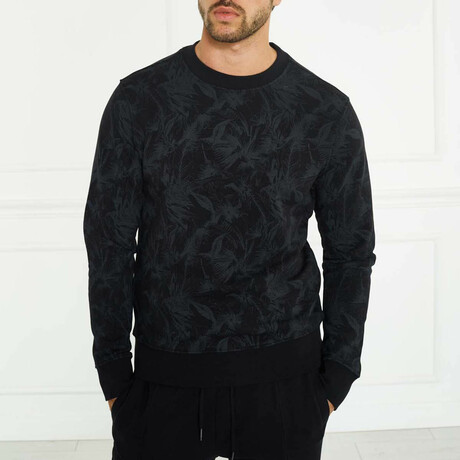 Men's Printed Sweatshirt Style 1 // Black (S)