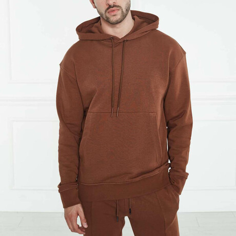 Men's Classic Hoodie // Dark Brown (S)