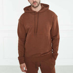 Men's Classic Hoodie // Dark Brown (L)