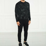 Men's Printed Sweatshirt Style 2 // Black (L)